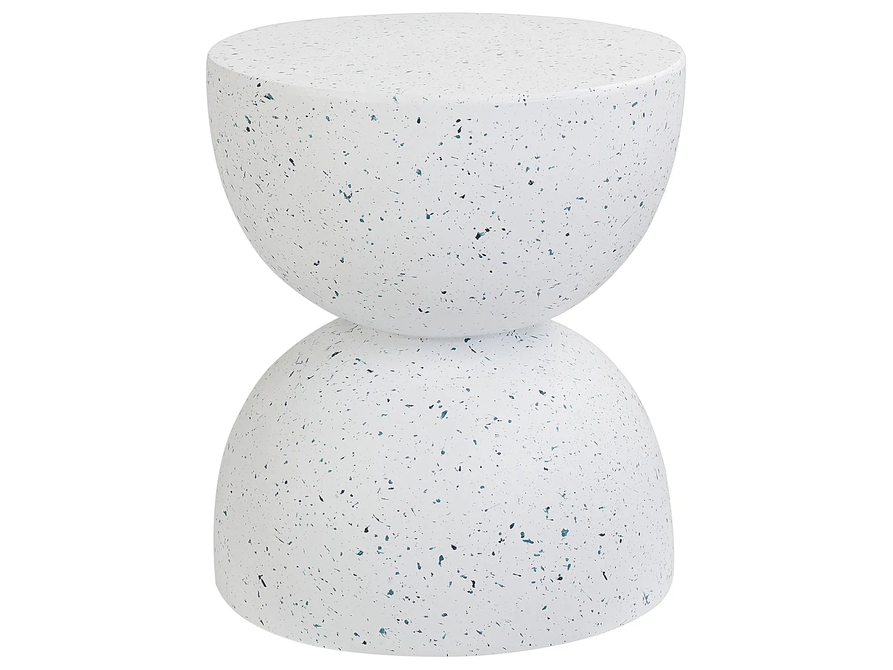 Side Table CAORIA 40 cm 40 cm Terrazzo Effect White Terrazzo