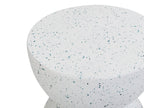 Side Table CAORIA 40 cm 40 cm Terrazzo Effect White Terrazzo