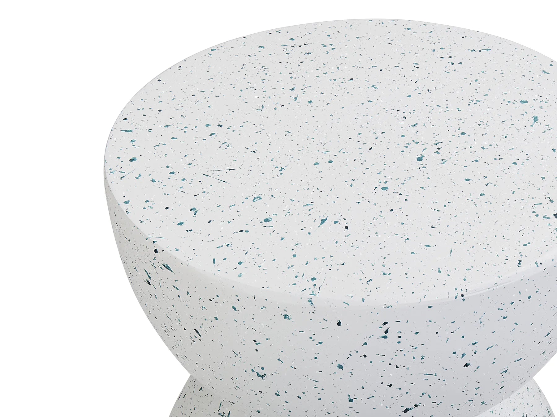 Side Table CAORIA 40 cm 40 cm Terrazzo Effect White Terrazzo