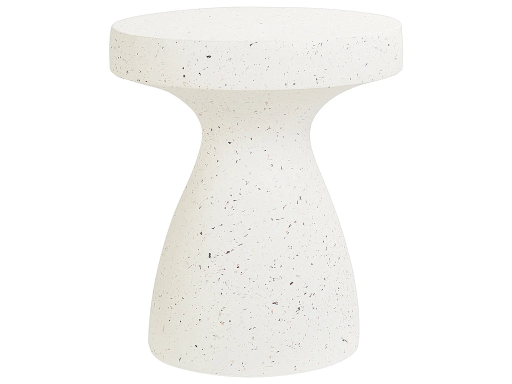 Side Table BIVIERE 39 cm 39 cm Terrazzo Effect White Terrazzo