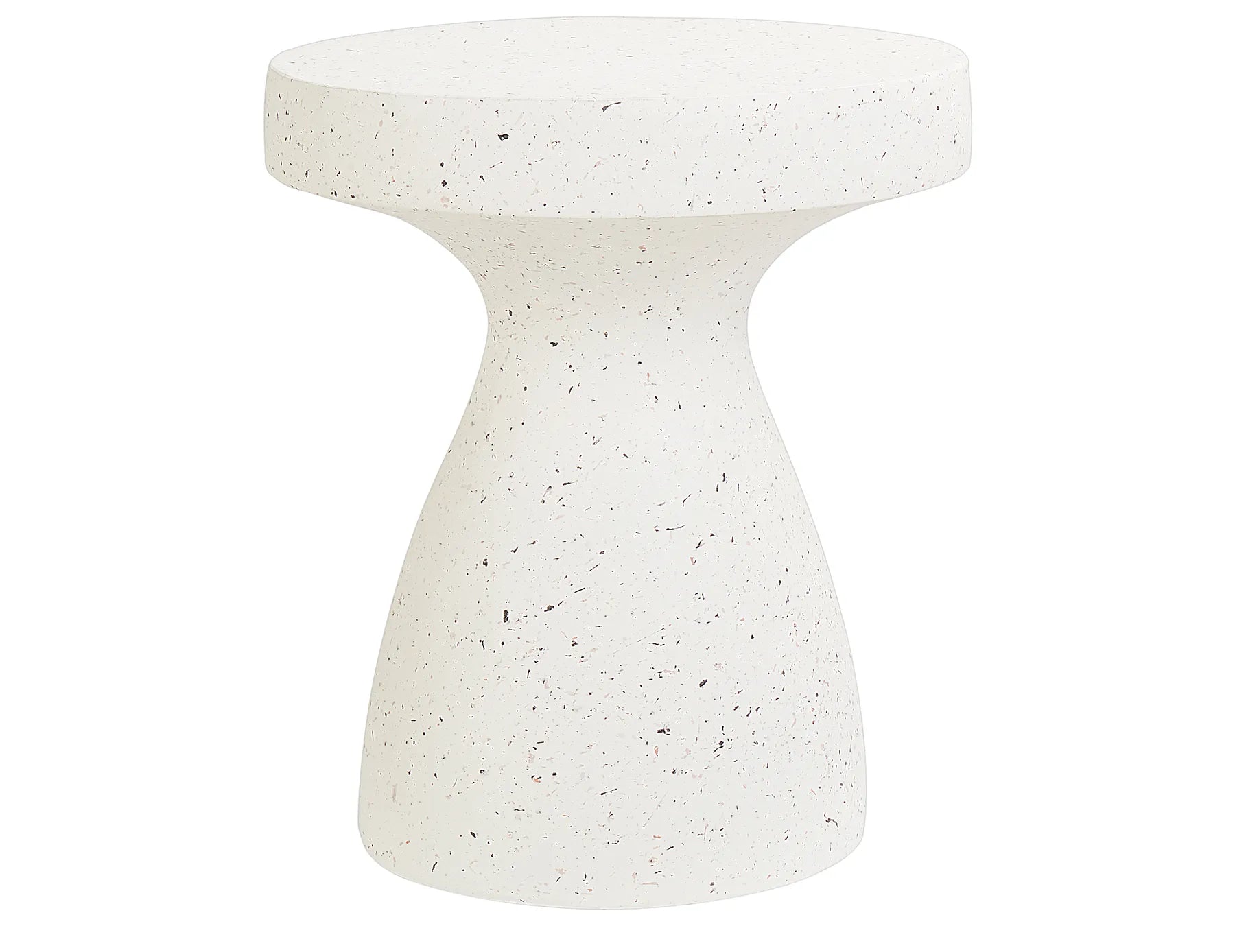 Side Table BIVIERE 39 cm 39 cm Terrazzo Effect White Terrazzo