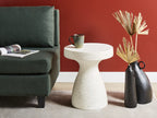 Side Table BIVIERE 39 cm 39 cm Terrazzo Effect White Terrazzo