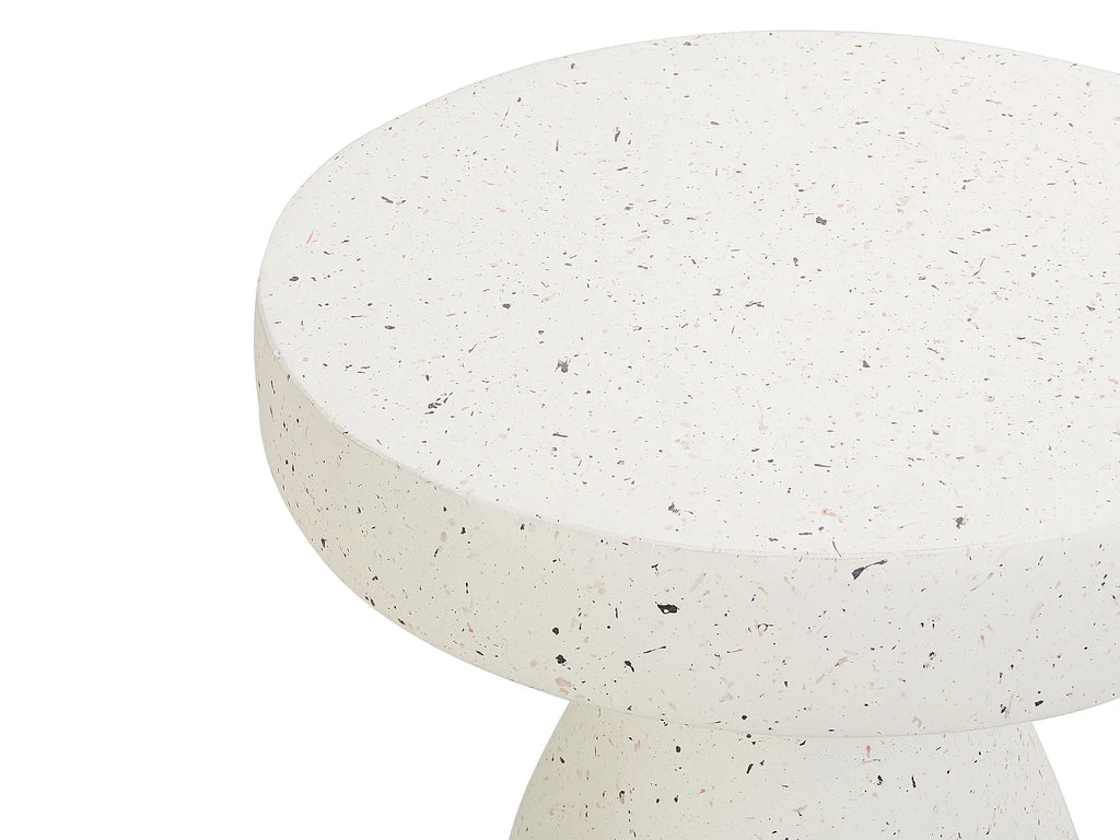 Side Table BIVIERE 39 cm 39 cm Terrazzo Effect White Terrazzo