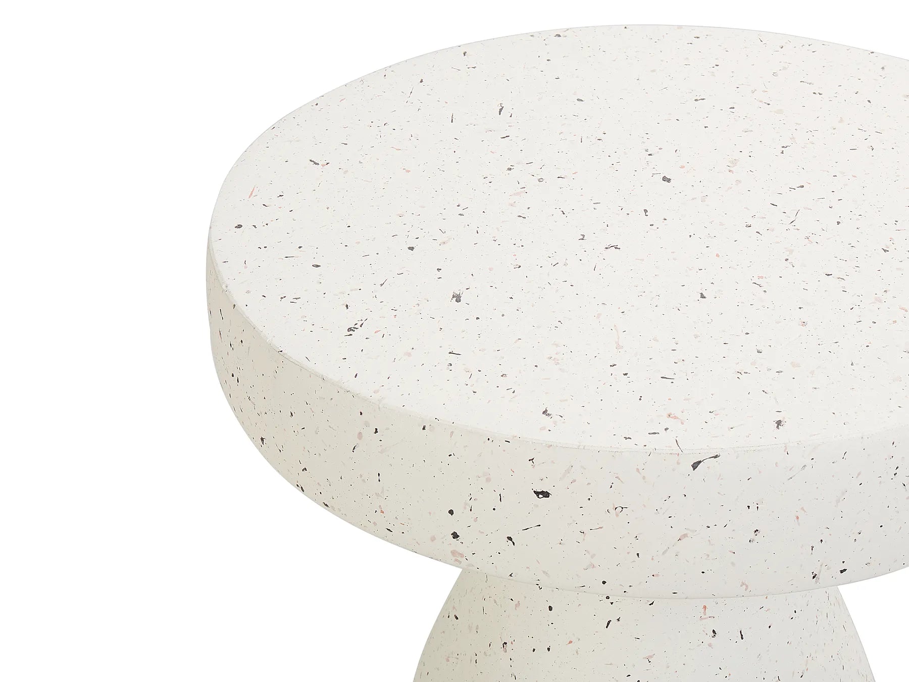 Side Table BIVIERE 39 cm 39 cm Terrazzo Effect White Terrazzo