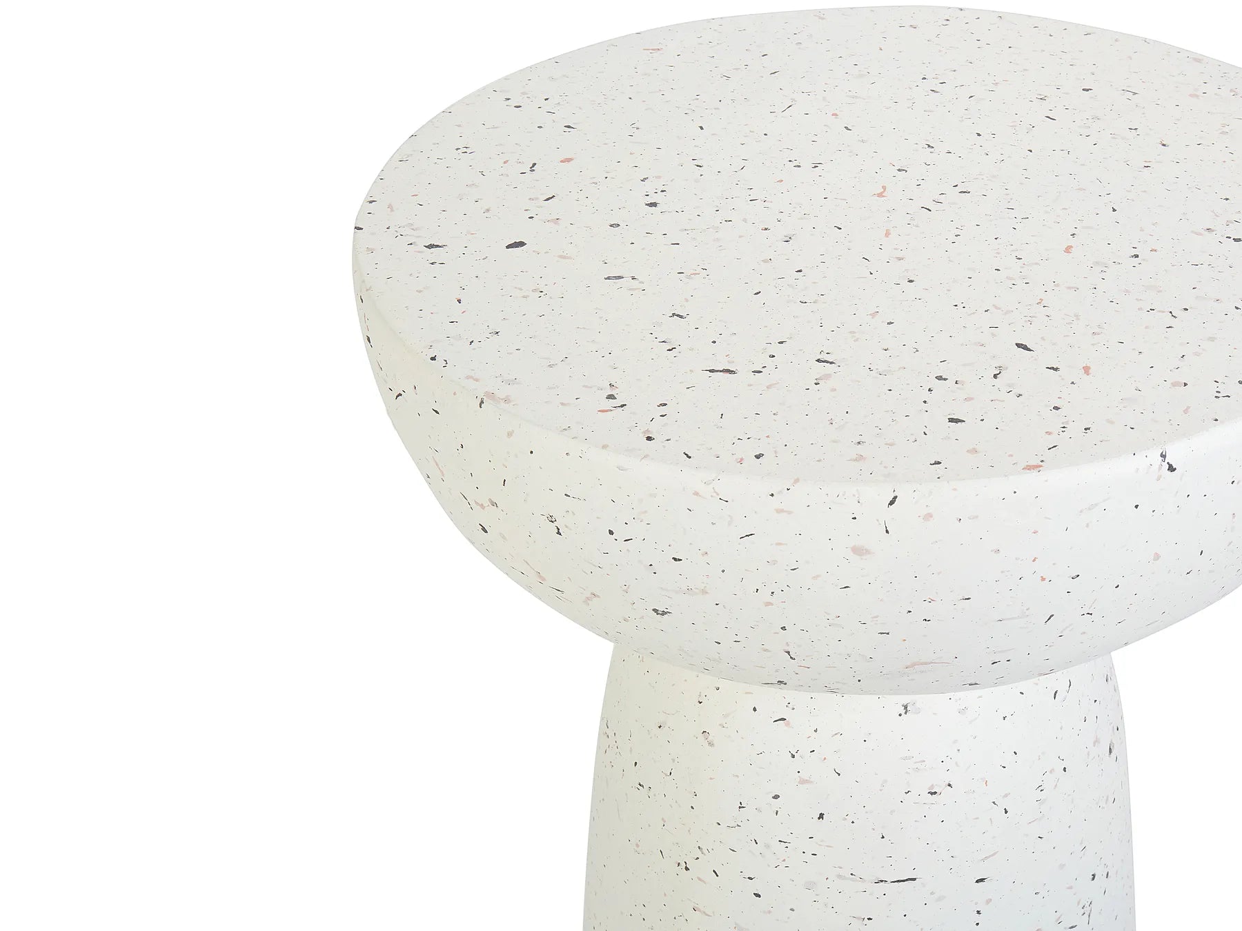 Side Table CADINI 33 cm 33 cm Terrazzo Effect White Terrazzo