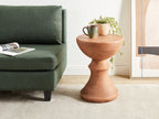 Side Table CALDARO 40 cm 40 cm Wood-like Brown