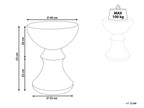 Side Table CALDARO 40 cm 40 cm Wood-like Brown