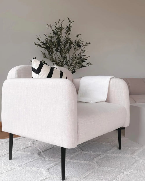 Armchair STOUBY Linen Light Beige