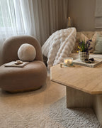 Armchair LOVIISA Boucle Beige