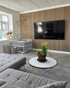 Coffee Table MERIDIAN Tempered Glass White/ Gold