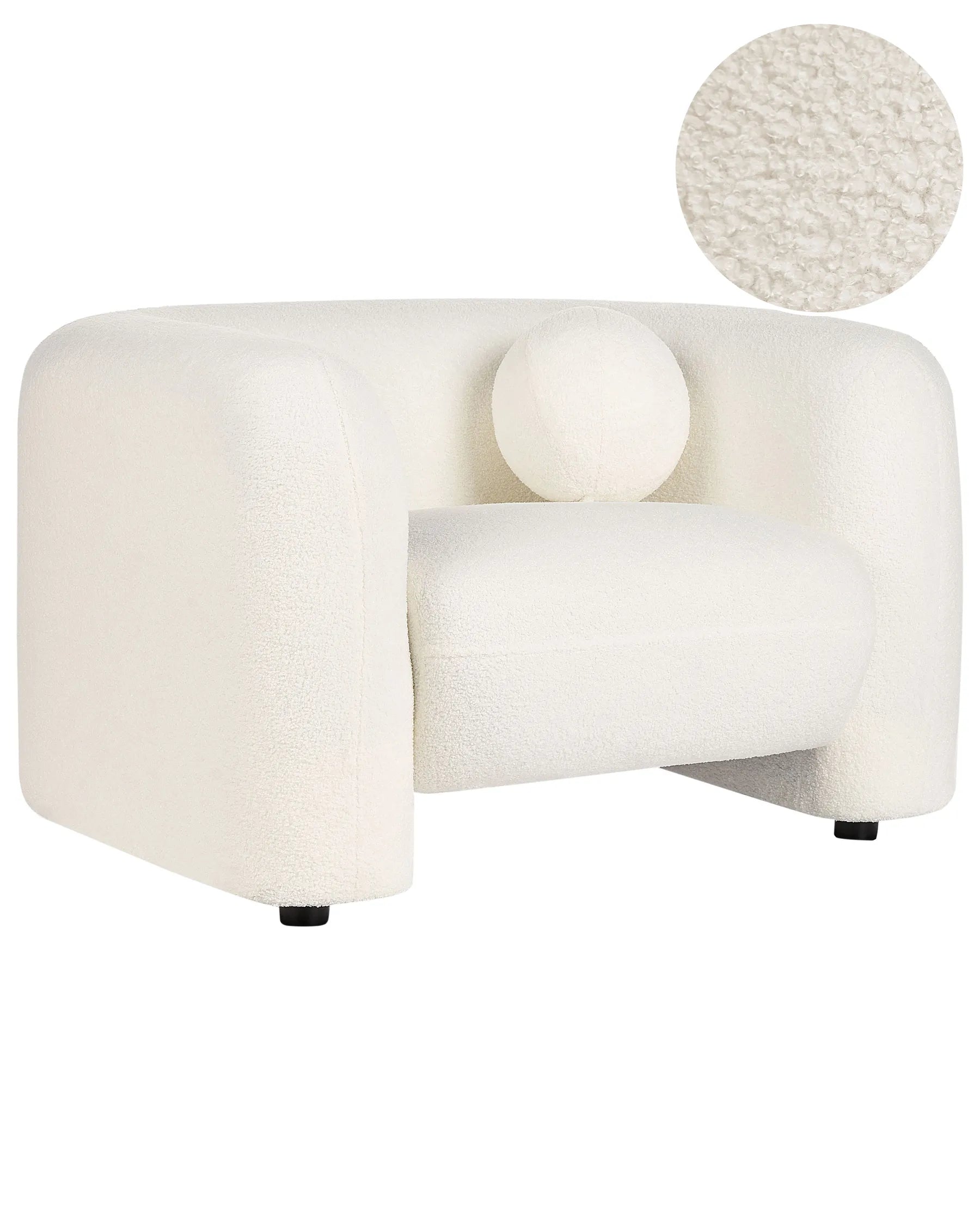 Armchair LEIREN Boucle White
