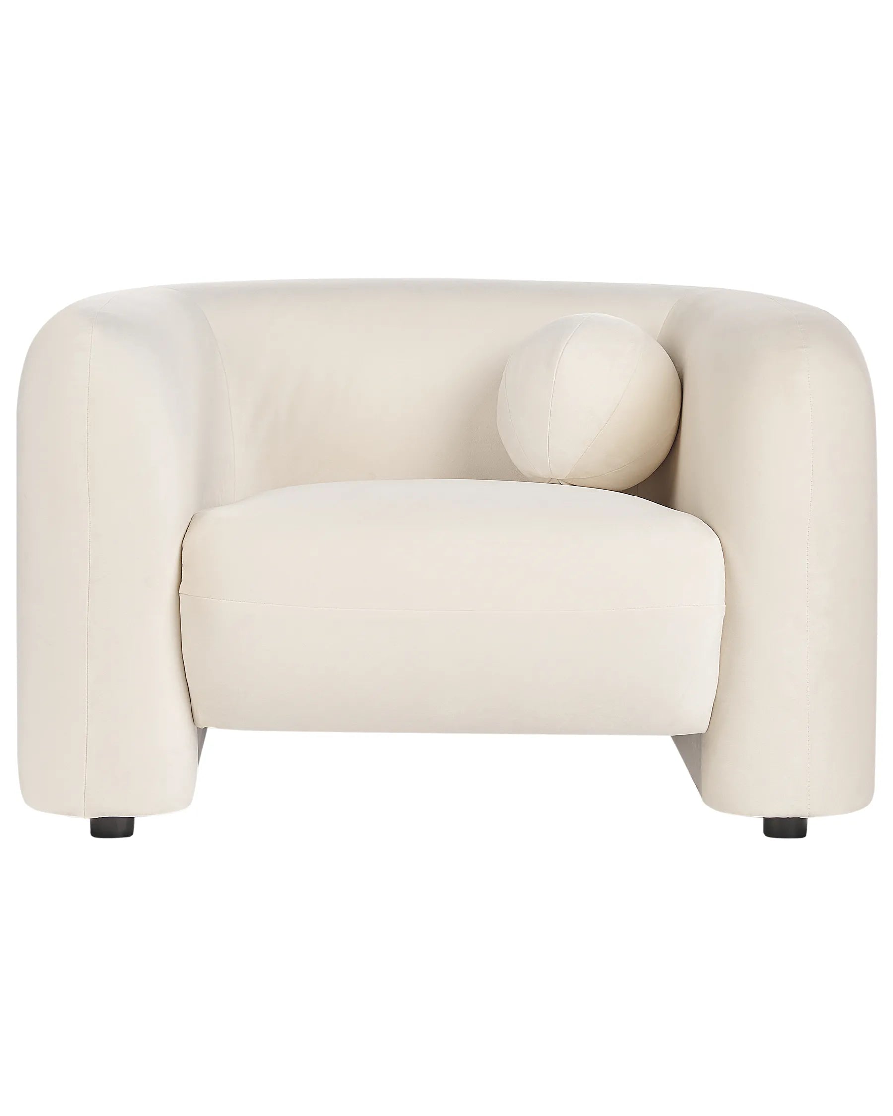 Armchair LEIREN Velvet Off-White