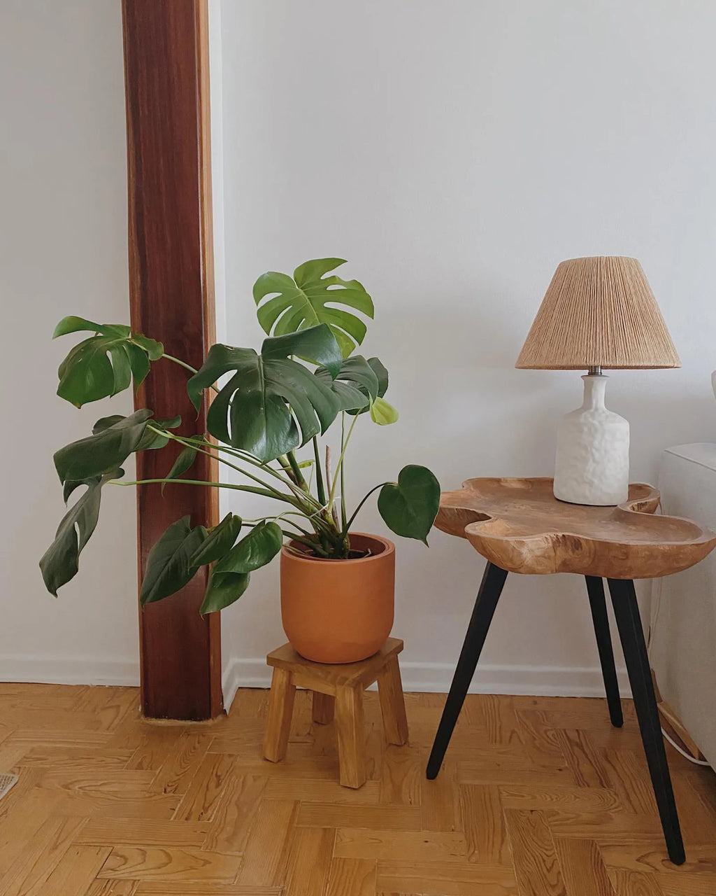 Side Table ELSA Teak Wood Brown