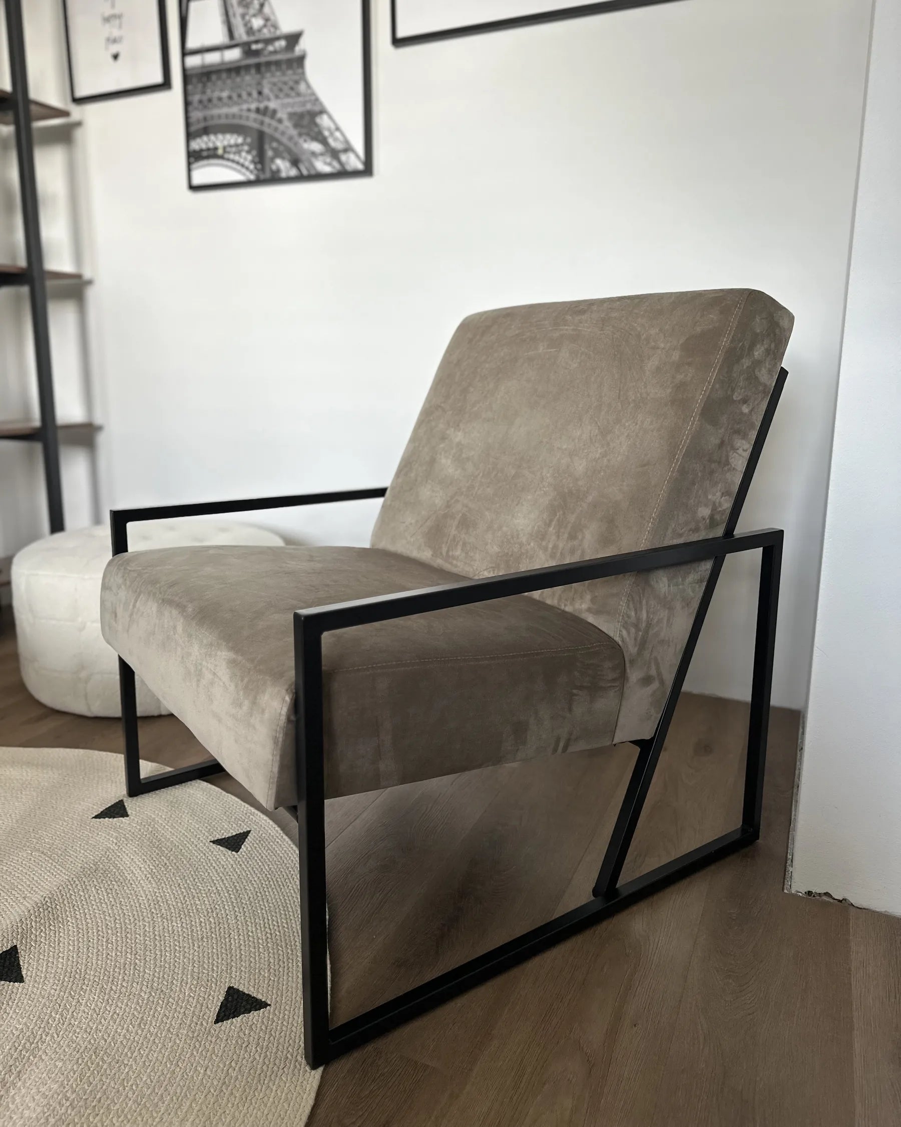Armchair DELARY Velvet Taupe