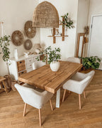 Dining Chair YORKVILLE II Velvet Off-White