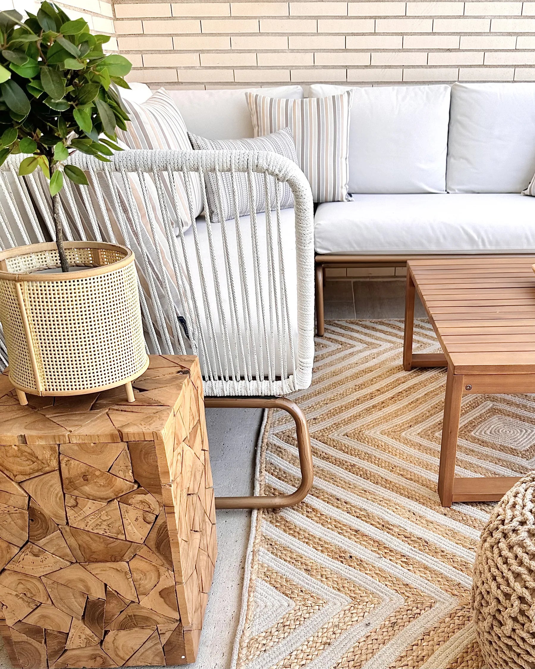 Side Table NELSON Teak Wood Brown