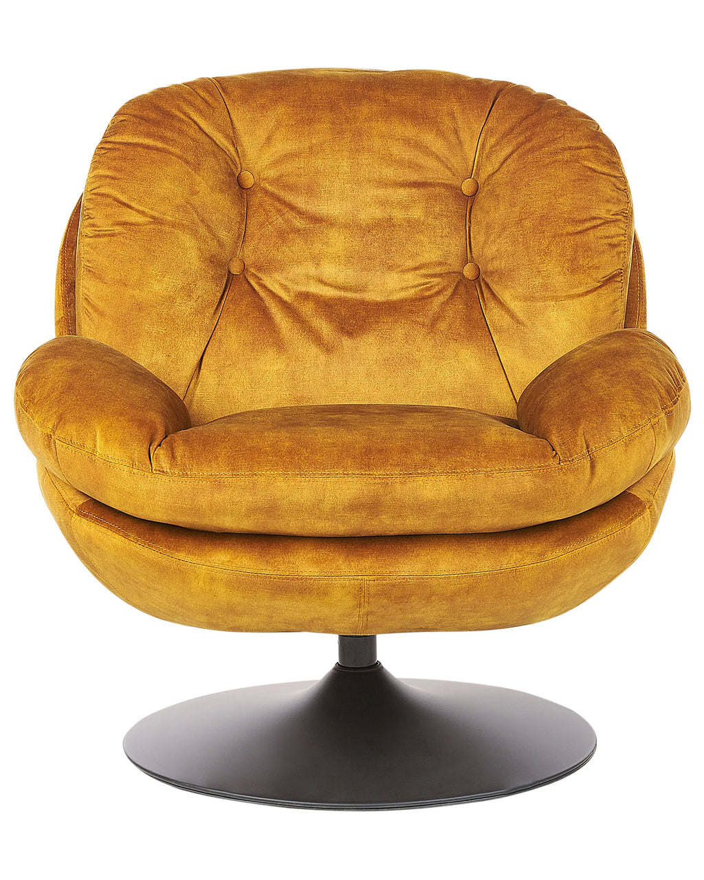 Swivel Armchair NOLVIK Velvet Mustard