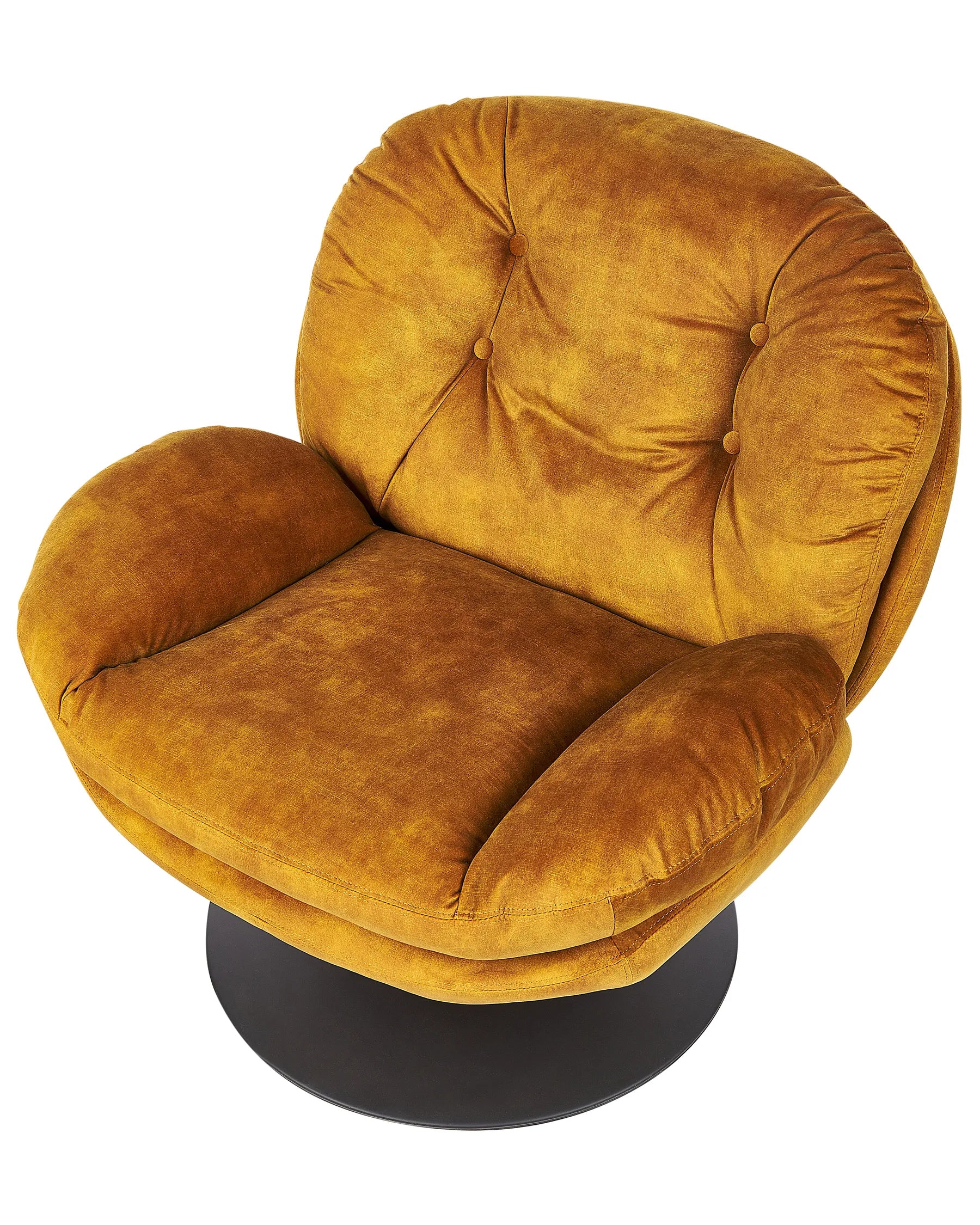 Swivel Armchair NOLVIK Velvet Mustard