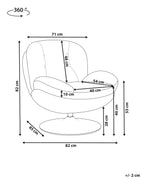 Swivel Armchair NOLVIK Velvet Mustard