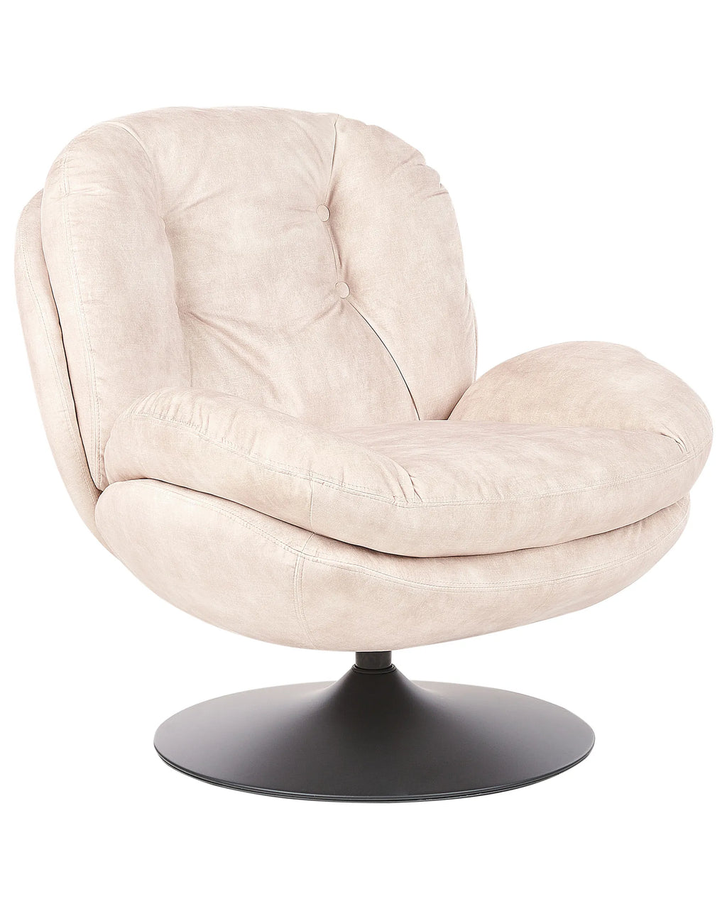 Swivel Armchair NOLVIK Velvet Light Beige