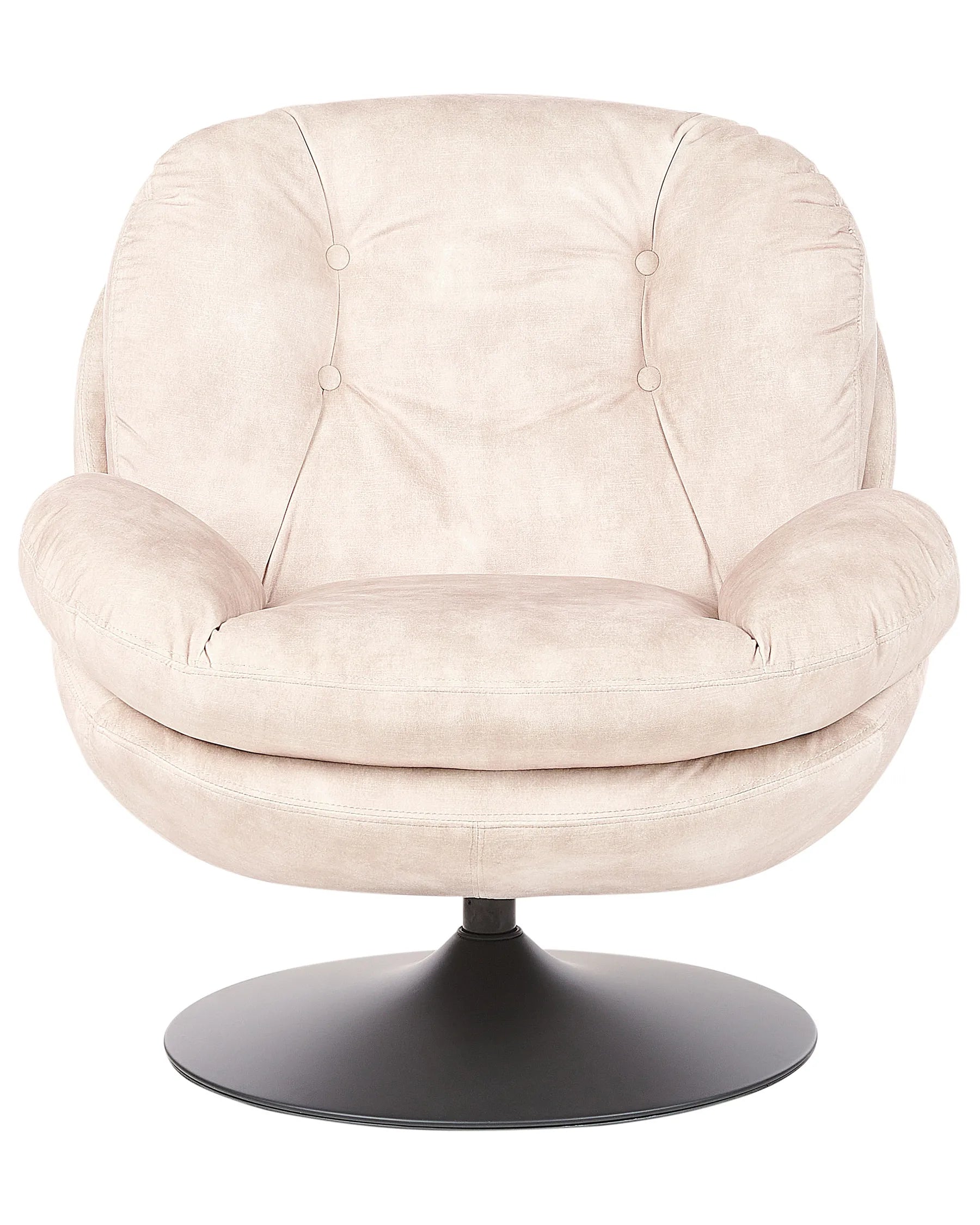 Swivel Armchair NOLVIK Velvet Light Beige