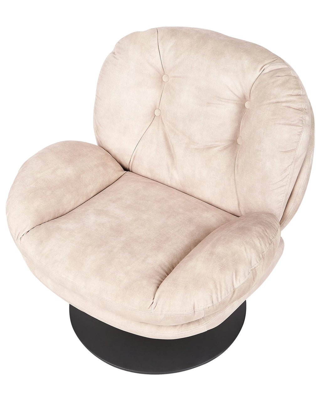 Swivel Armchair NOLVIK Velvet Light Beige