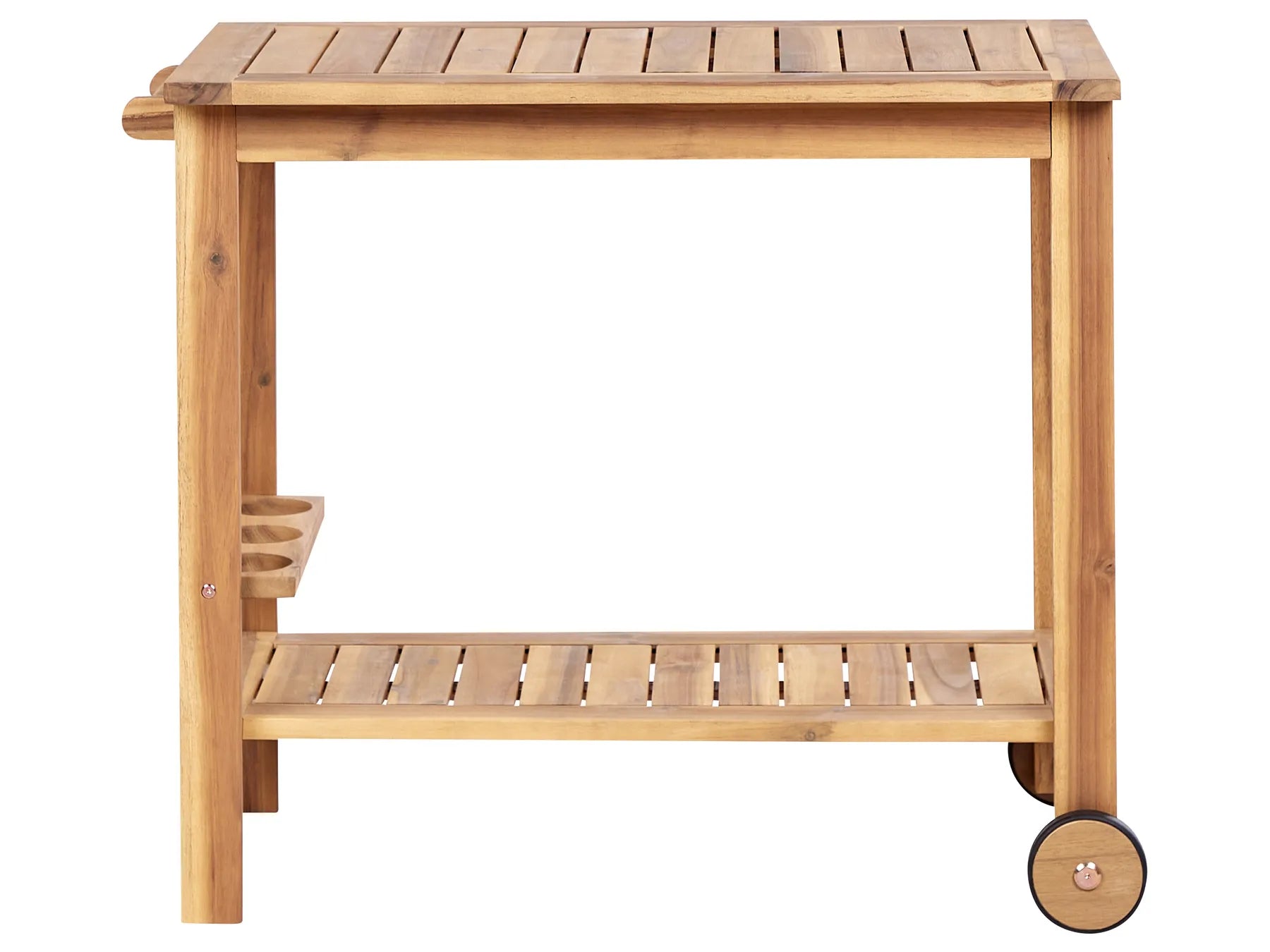 Garden Drinks Trolley SASSARI II Certified Acacia Wood Light Brown