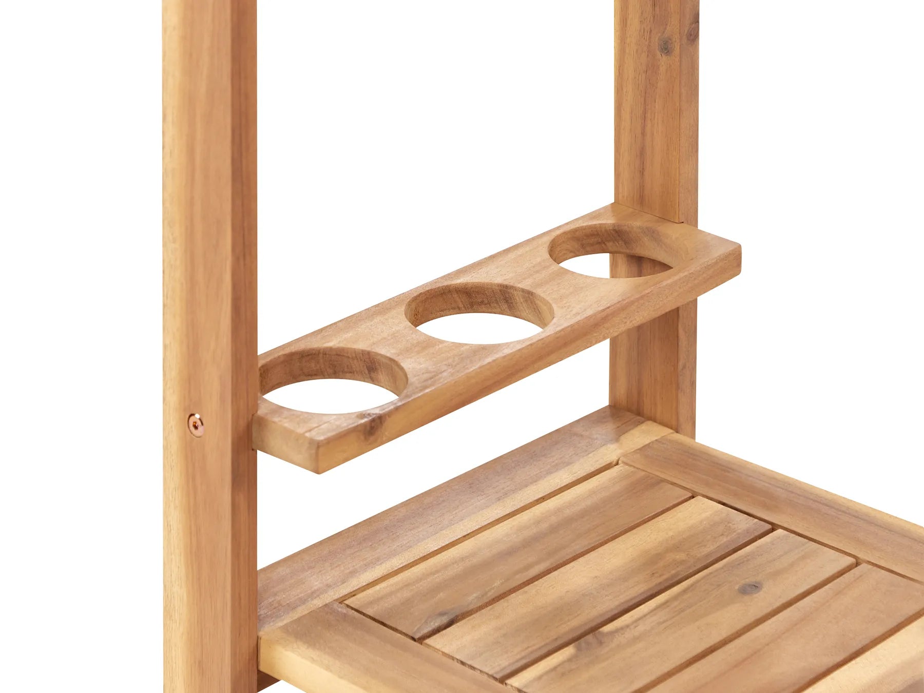 Garden Drinks Trolley SASSARI II Certified Acacia Wood Light Brown