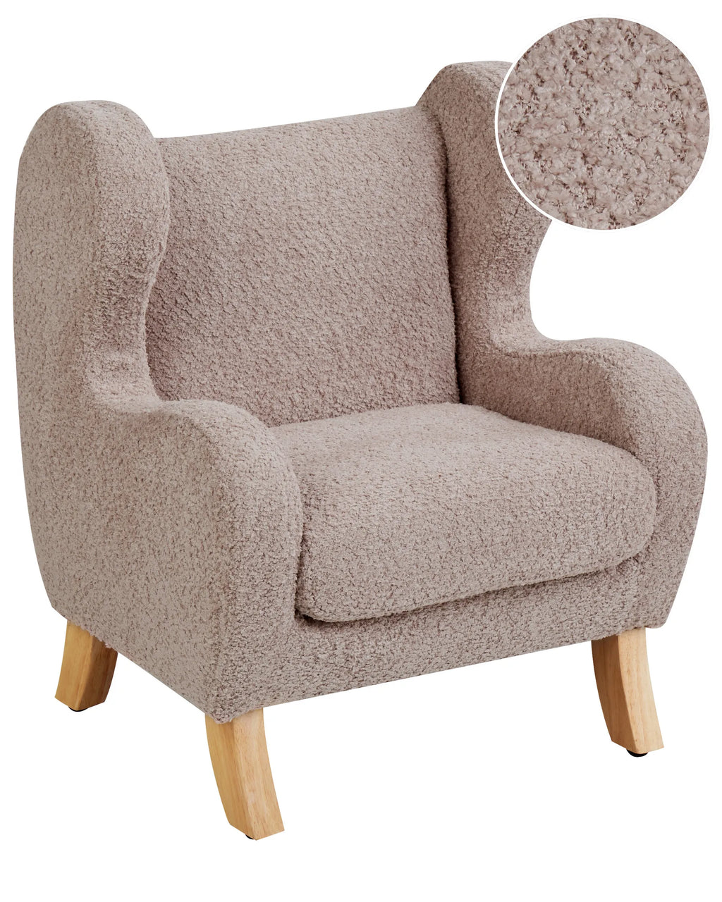Kids Armchair FARUM Boucle Taupe