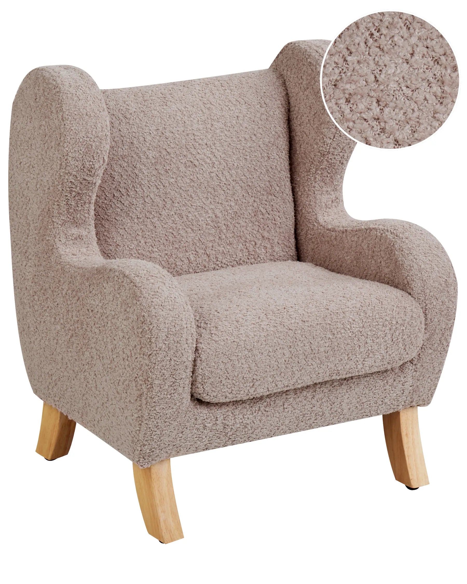 Kids Armchair FARUM Boucle Taupe