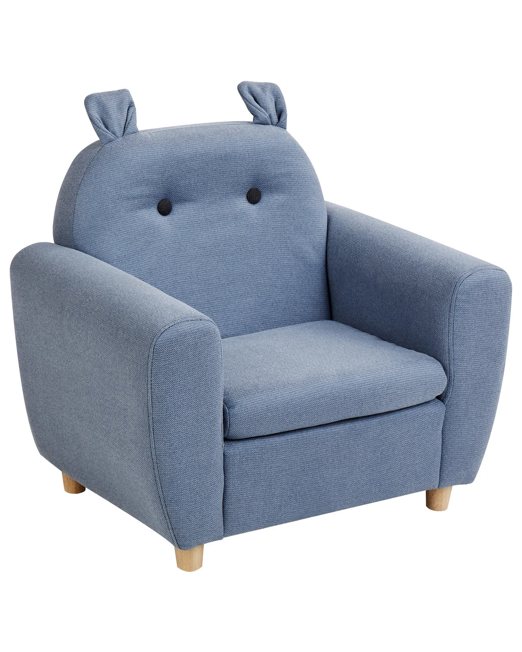 Kids Armchair Hippo MARIBO Fabric Blue