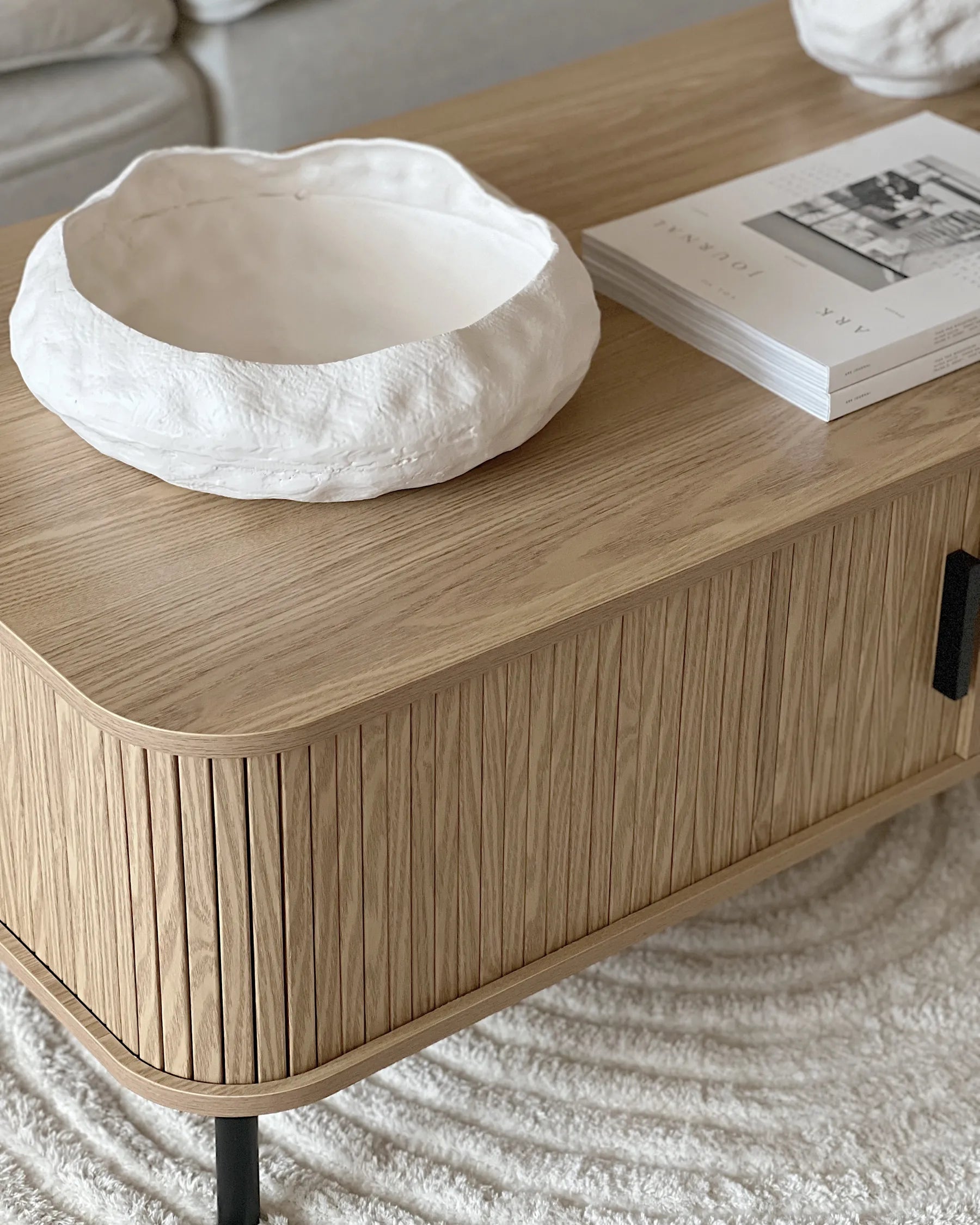Coffee Table BRADLEY Brown with Storage