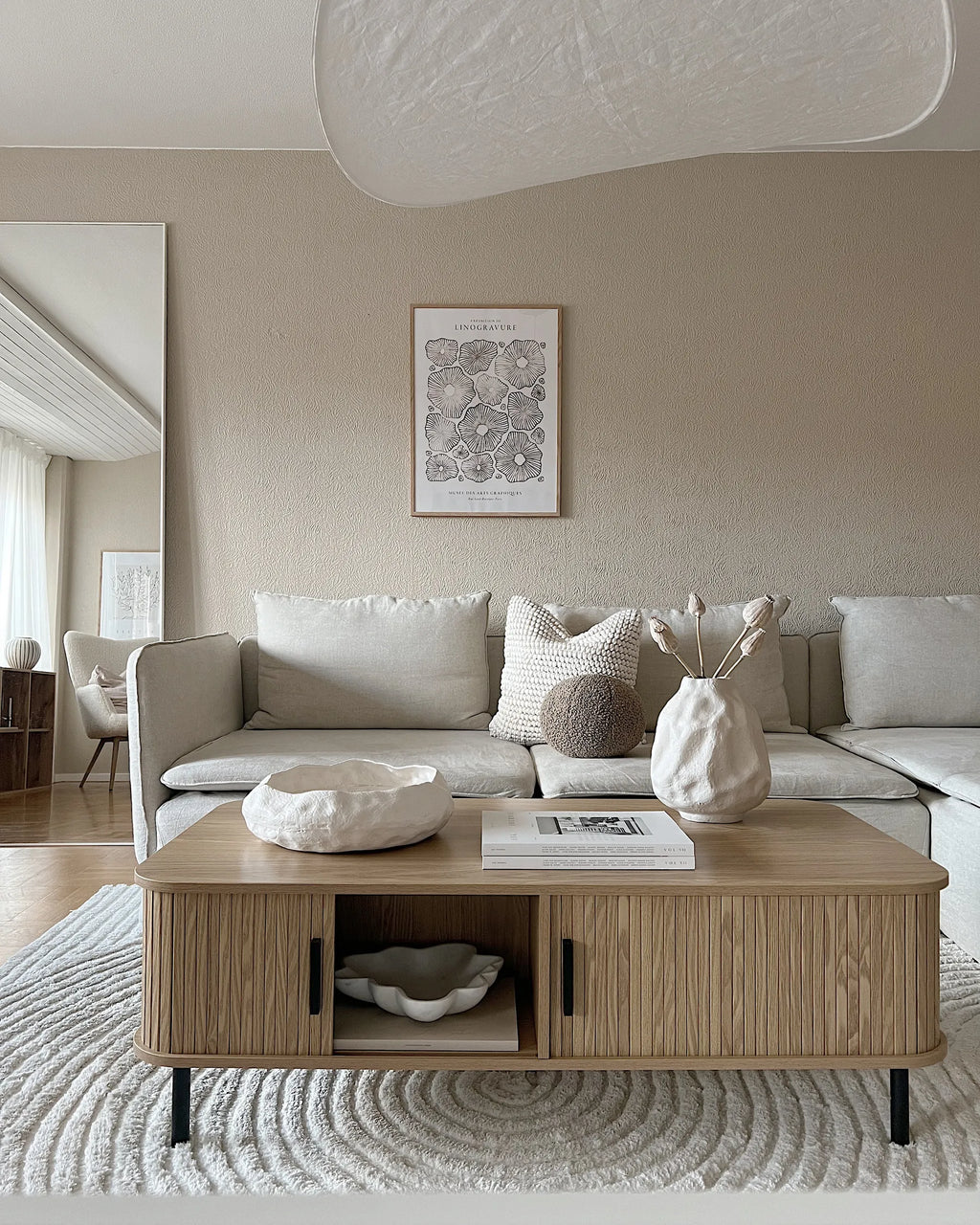 Coffee Table BRADLEY Brown with Storage