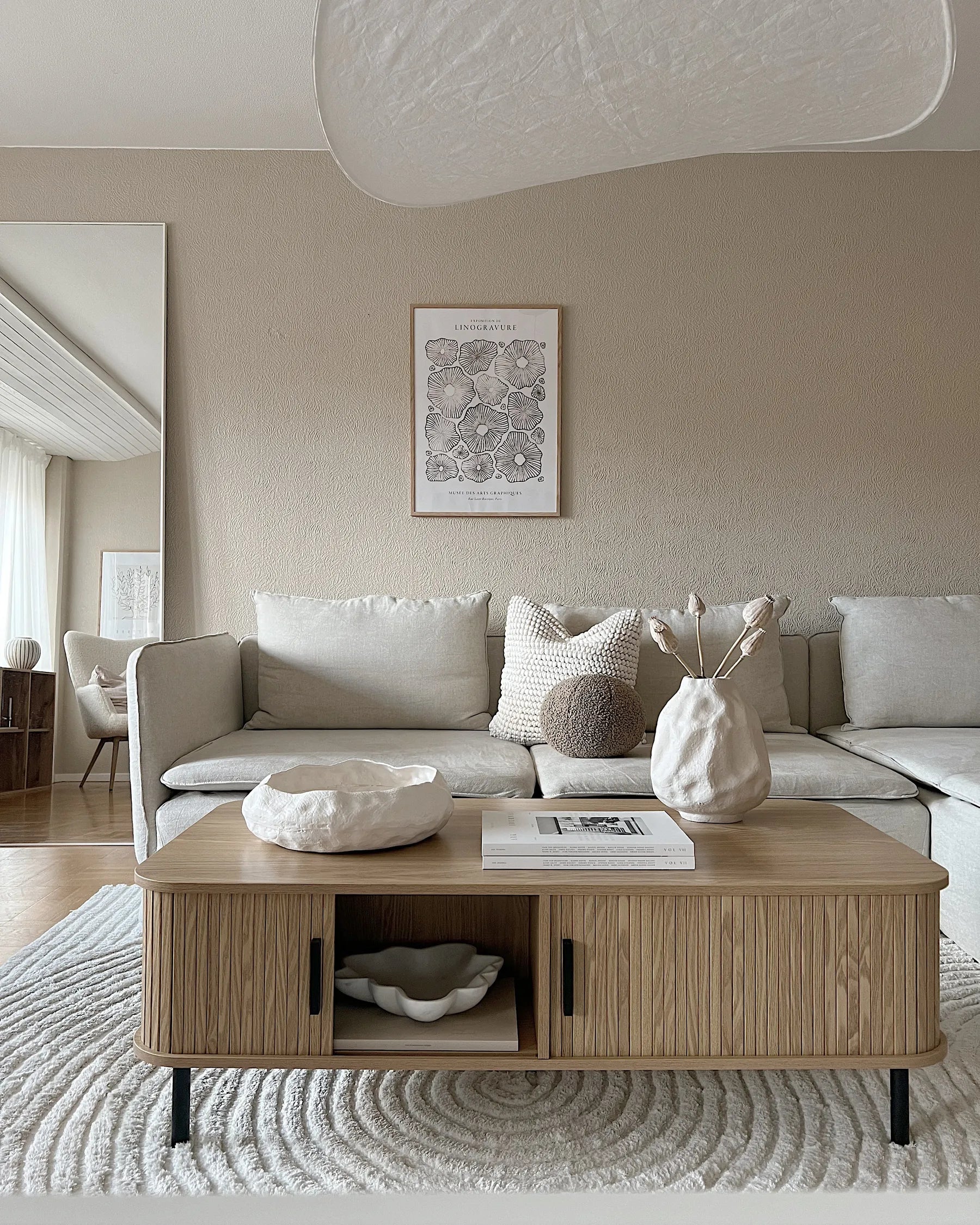 Coffee Table BRADLEY Brown with Storage