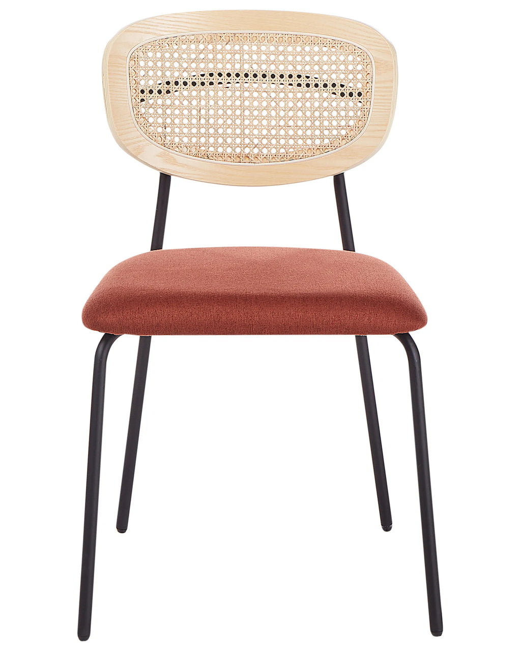 Set of 2 Dining Chairs MAYETTA Metal Orange