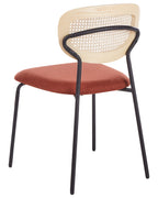Set of 2 Dining Chairs MAYETTA Metal Orange