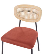 Set of 2 Dining Chairs MAYETTA Metal Orange