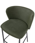 Set of 2 Bar Chairs MINA Dark Green