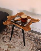 Side Table ELSA Teak Wood Brown