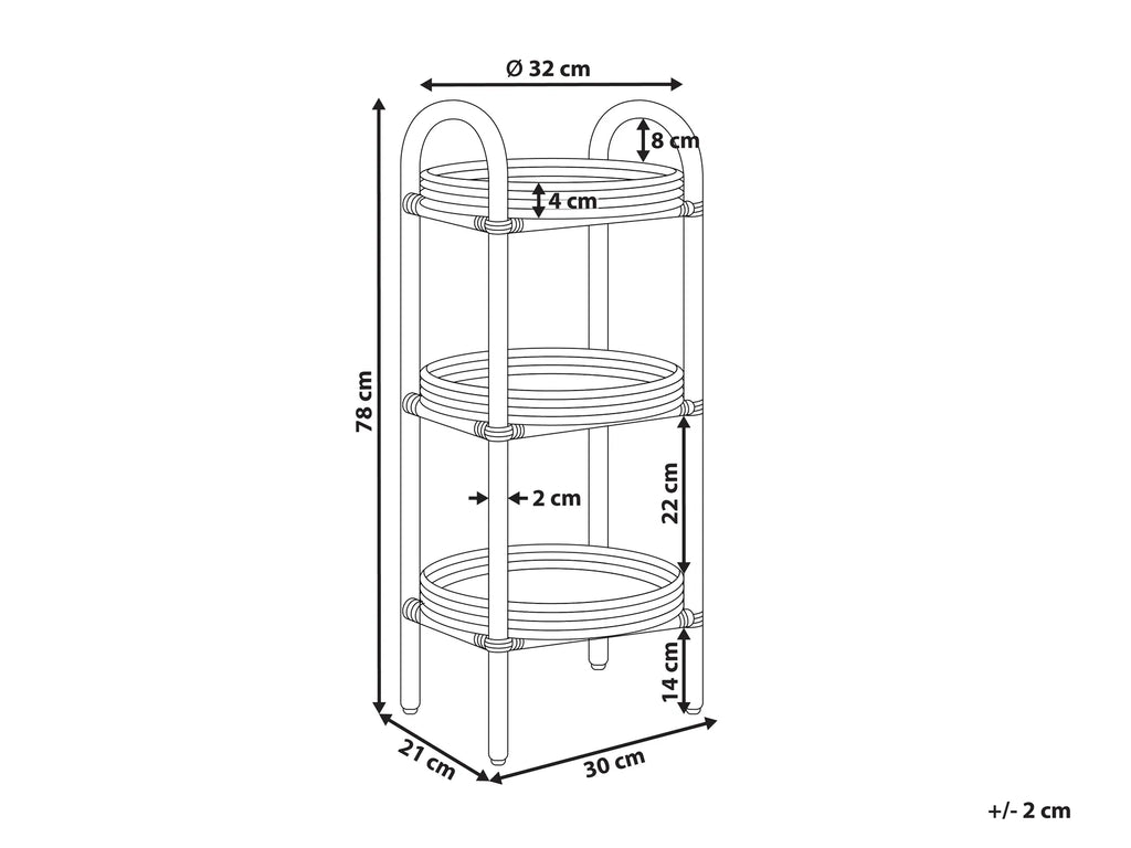 Side Table TROOLIE Rattan Natural