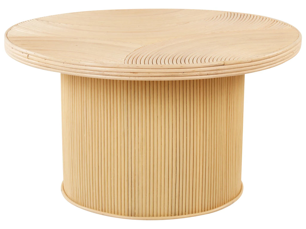 Set of 2 Coffee Tables ILIOS Rattan Natural