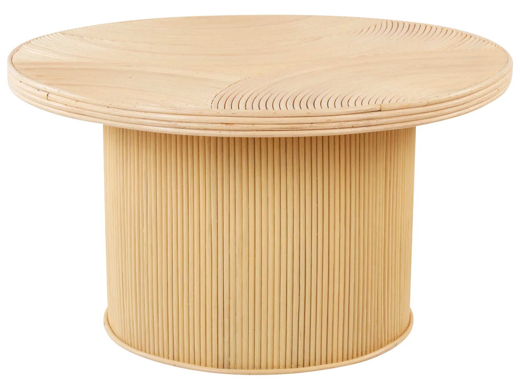 Set of 2 Coffee Tables ILIOS Rattan Natural