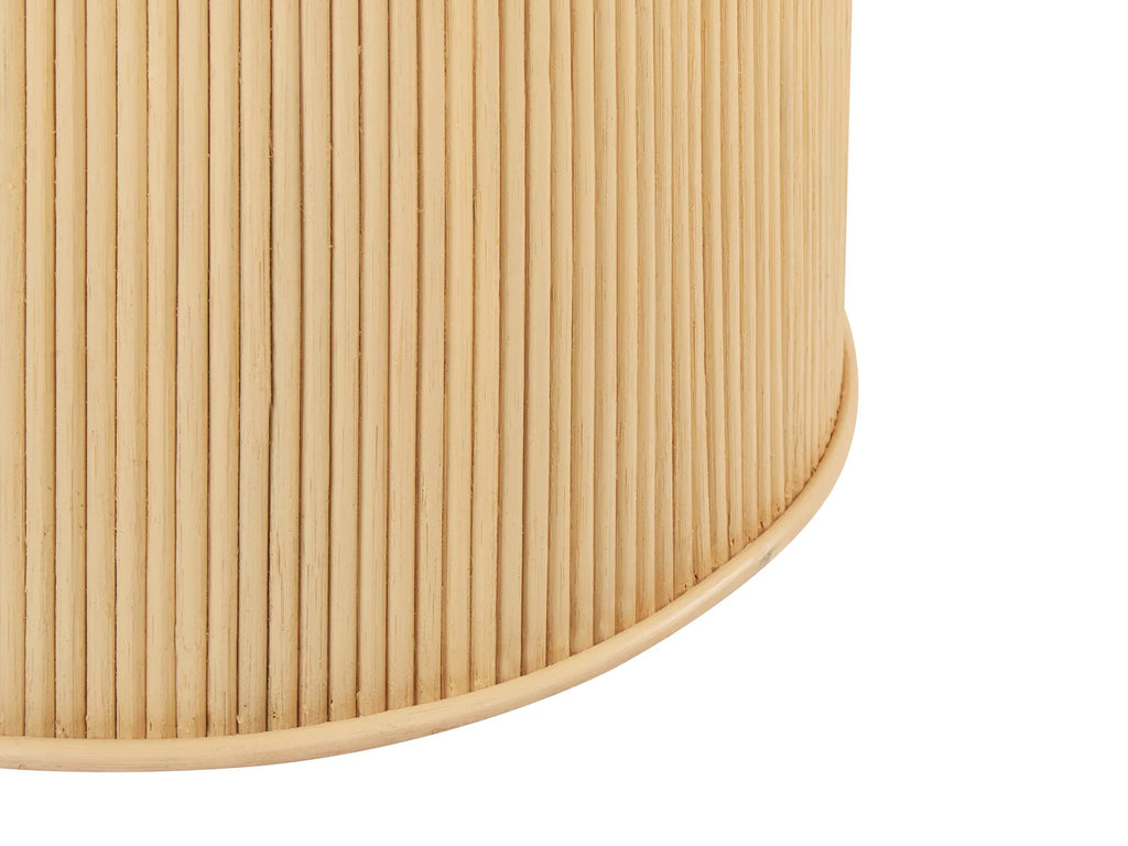 Set of 2 Coffee Tables ILIOS Rattan Natural