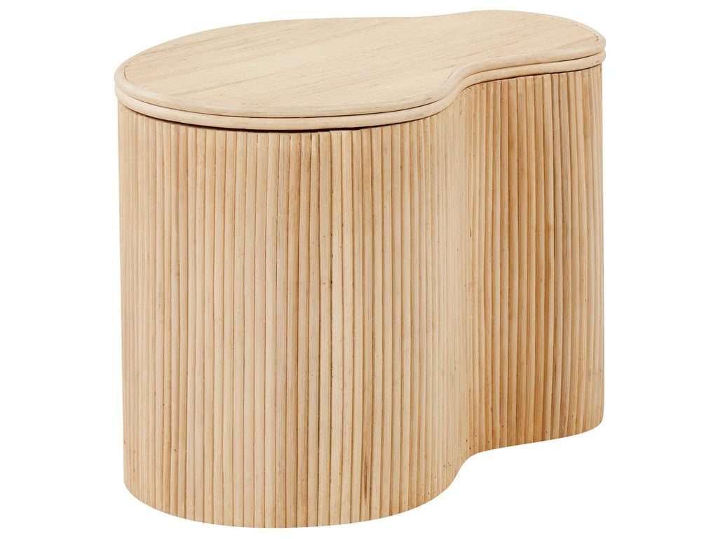 Set of 2 Coffee Tables SALANTI Rattan Natural with Storage