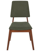 Set of 2 Dining Chairs MERRILL Wood Dark Green