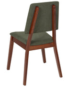 Set of 2 Dining Chairs MERRILL Wood Dark Green