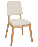 Set of 2 Dining Chairs MERRILL Wood Light Beige