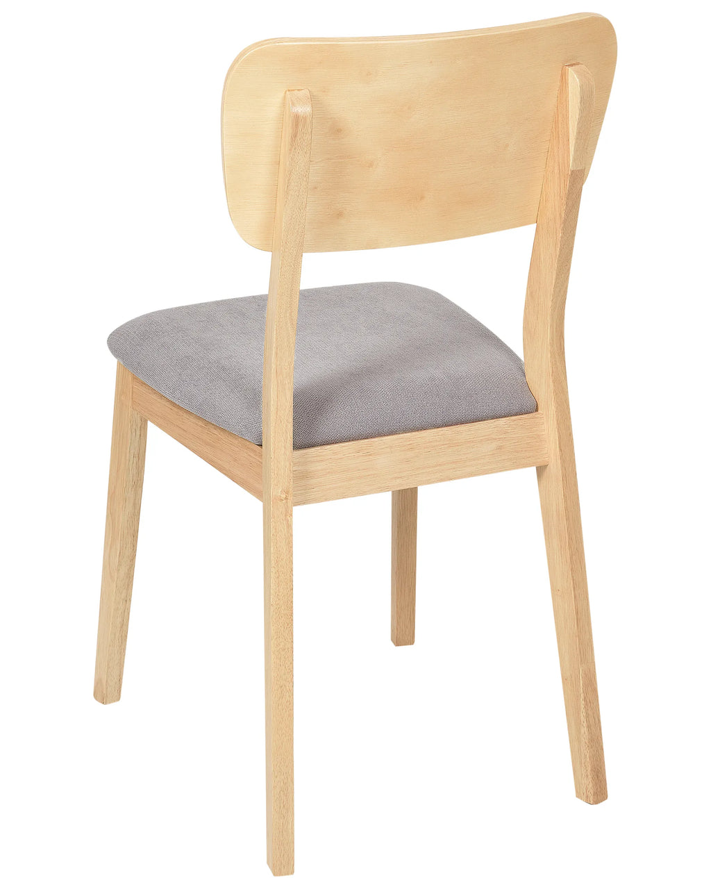 Set of 2 Dining Chairs MINIER Wood Light Brown/ Grey