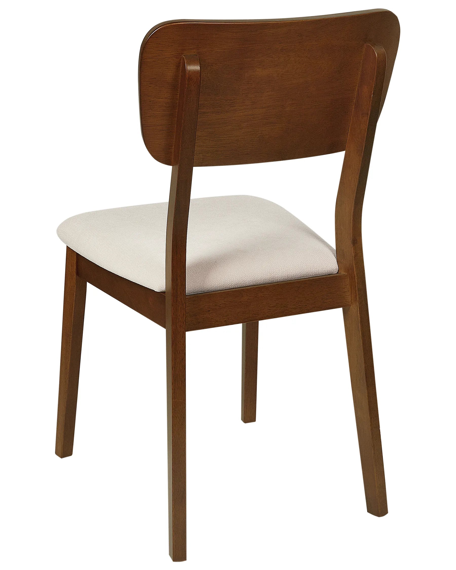 Set of 2 Dining Chairs MINIER Wood Dark Brown/ Beige