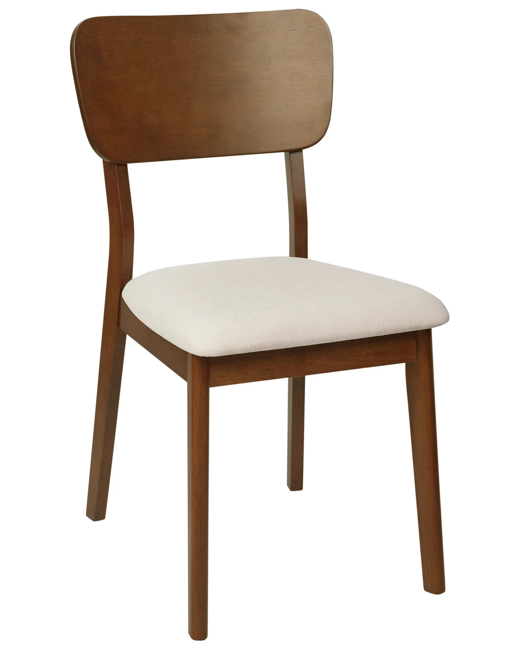 Set of 2 Dining Chairs MINIER Wood Dark Brown/ Beige